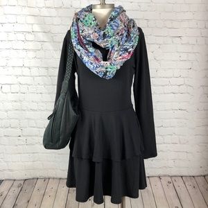 LuLaRoe Black Tiered Dress Size Large